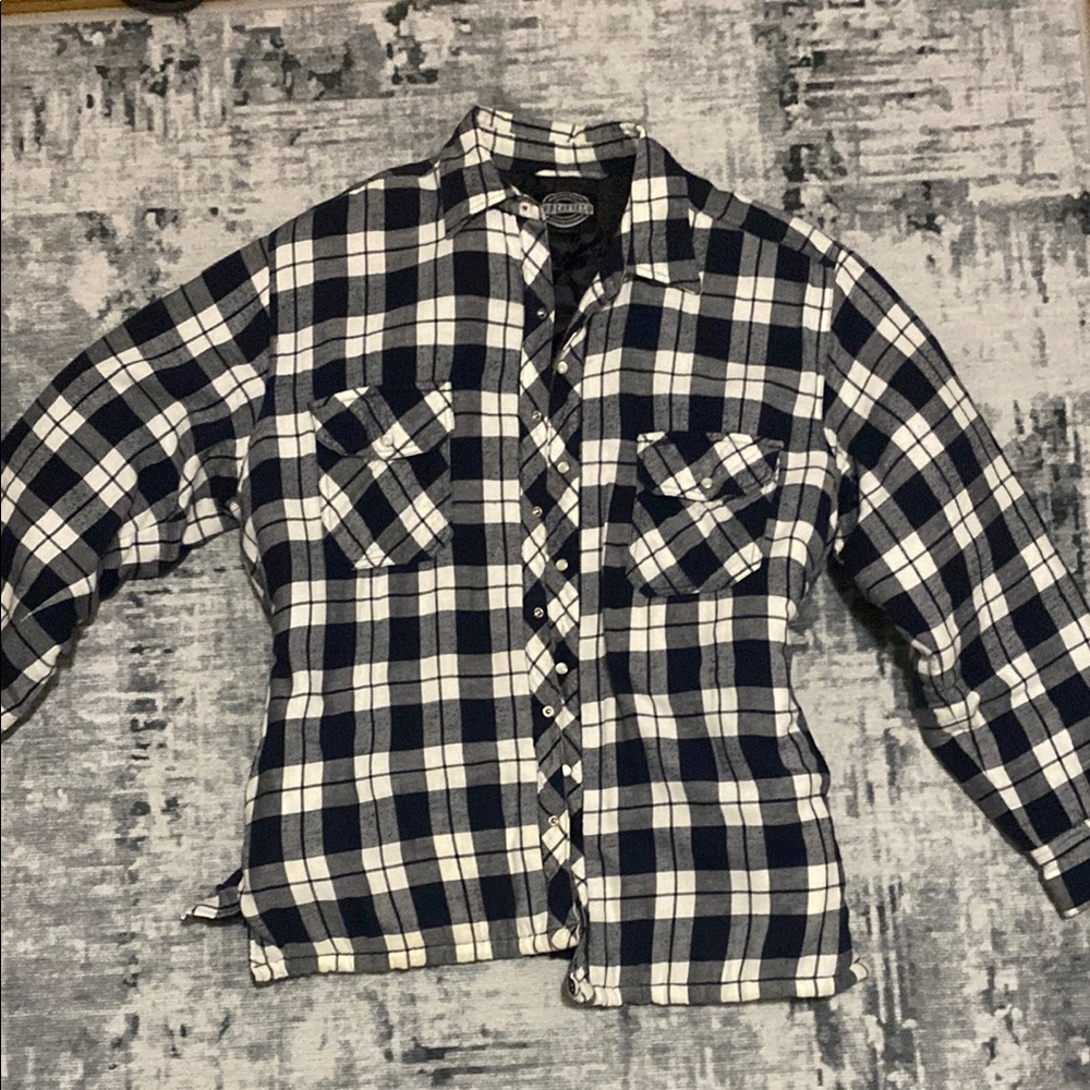 Forcefield Blue and White Plaid Jacket